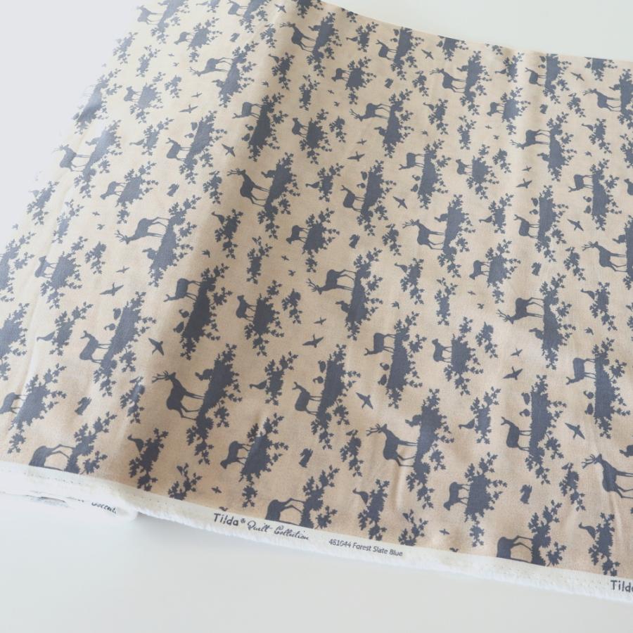 ティルダ 生地 フォレスト スレート ブルー 110cm巾 10cm単位 布 Tilda 手作り forest 動物 小さい 小柄 シカ ウサギ 羊 北欧 |  | 06