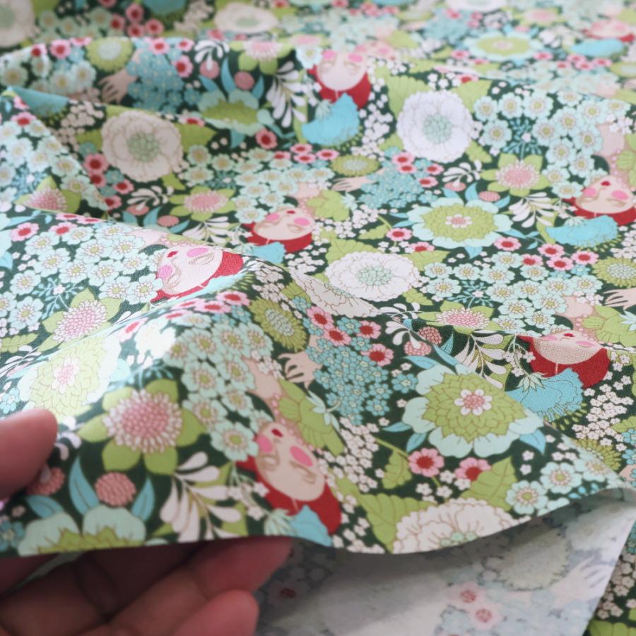 ティルダ 生地 ウォールフラワー グリーン 緑 110cm巾 10cm単位 布 Tilda 手作り Wallflower 人物 女性 花柄 ピンク おしゃれ 小さい柄 北欧 |  | 01