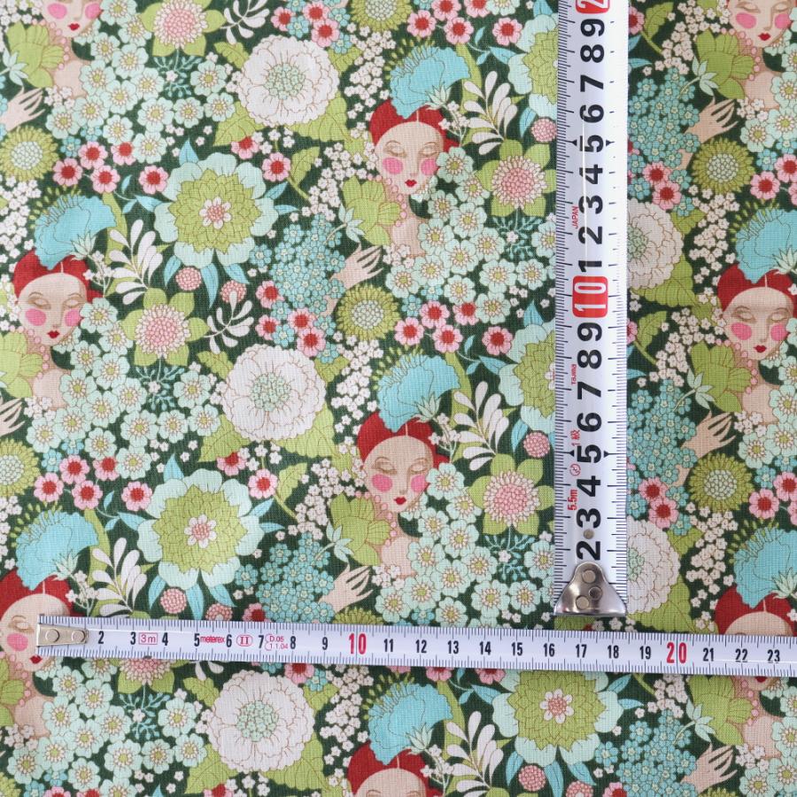 ティルダ 生地 ウォールフラワー グリーン 緑 110cm巾 10cm単位 布 Tilda 手作り Wallflower 人物 女性 花柄 ピンク おしゃれ 小さい柄 北欧 |  | 02