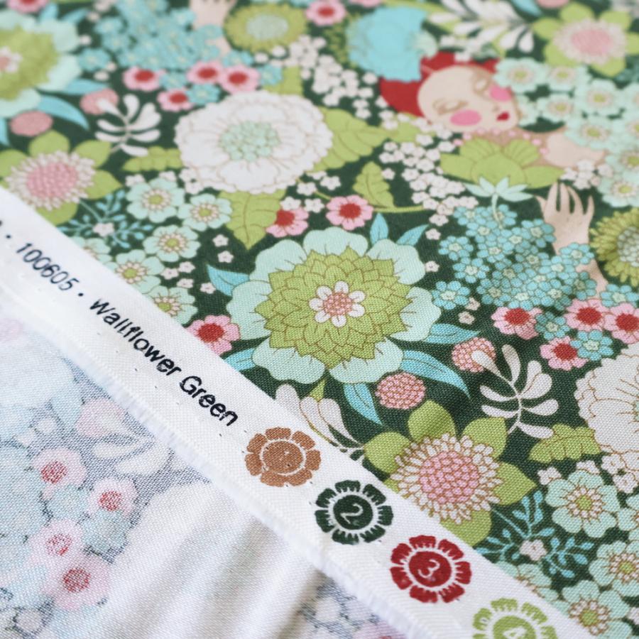 ティルダ 生地 ウォールフラワー グリーン 緑 110cm巾 10cm単位 布 Tilda 手作り Wallflower 人物 女性 花柄 ピンク おしゃれ 小さい柄 北欧 |  | 05
