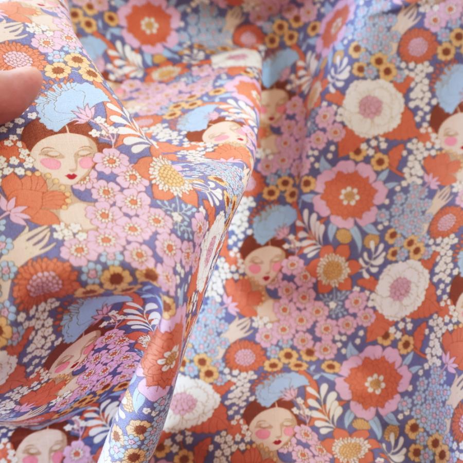 ティルダ 生地 ウォールフラワー シスル ピンク 紫 110cm巾 10cm単位 布 Tilda 手作り Wallflower 人物 女性 花柄 ピンク おしゃれ 小さい柄 北欧 |  | 03