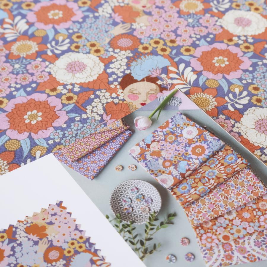 ティルダ 生地 ウォールフラワー シスル ピンク 紫 110cm巾 10cm単位 布 Tilda 手作り Wallflower 人物 女性 花柄 ピンク おしゃれ 小さい柄 北欧 |  | 08