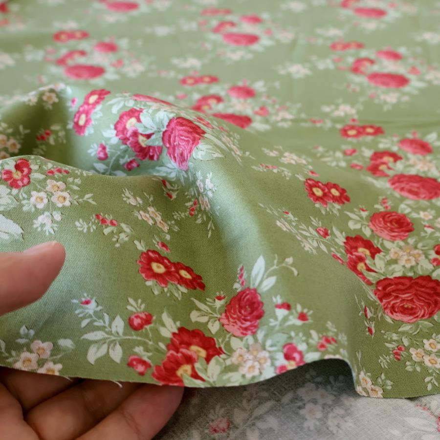 ティルダ 生地 Carol キャロル モス グリーン 110cm巾 10cm単位 布 Tilda 手作り かわいい バラ クリスマス 2025 切り売り 小さい柄 北欧 |  | 01