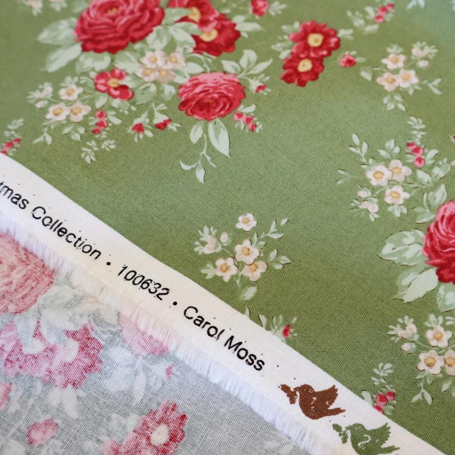 ティルダ 生地 Carol キャロル モス グリーン 110cm巾 10cm単位 布 Tilda 手作り かわいい バラ クリスマス 2025 切り売り 小さい柄 北欧 |  | 05