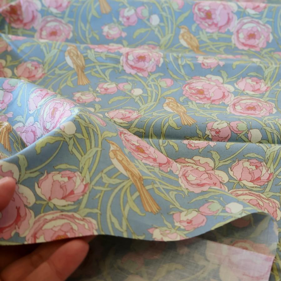 ティルダ 生地 Cora Blue コラ ブルー 110cm巾 10cm単位 布 Tilda 手作り かわいい 小鳥  切り売り 小さい柄 北欧 |  | 01