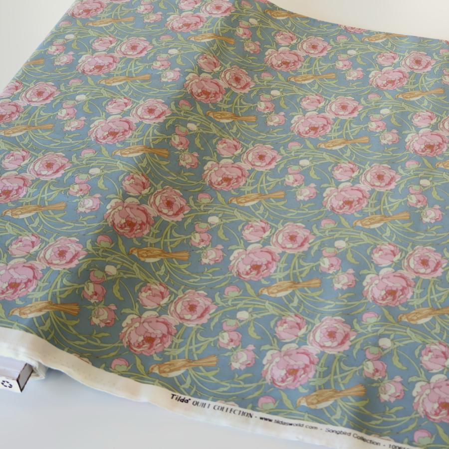 ティルダ 生地 Cora Blue コラ ブルー 110cm巾 10cm単位 布 Tilda 手作り かわいい 小鳥  切り売り 小さい柄 北欧 |  | 06