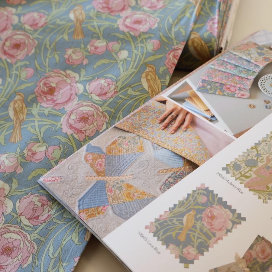 ティルダ 生地 Cora Blue コラ ブルー 110cm巾 10cm単位 布 Tilda 手作り かわいい 小鳥  切り売り 小さい柄 北欧 |  | 07