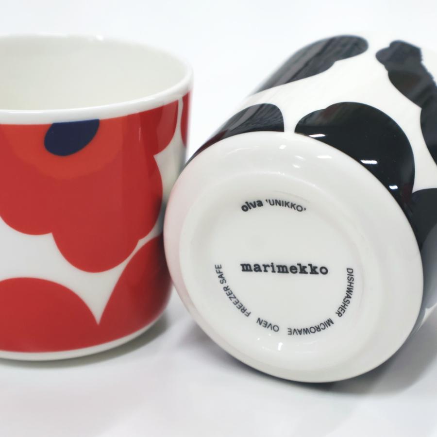 marimekko（マリメッコ） ラテマグ ウニッコ 赤 黒 色違い セット