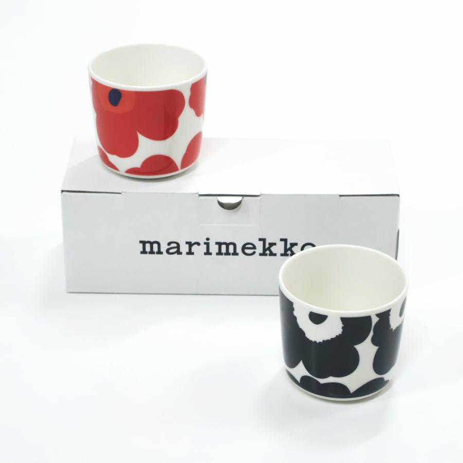 marimekko（マリメッコ） ラテマグ ウニッコ 赤 黒 色違い セット