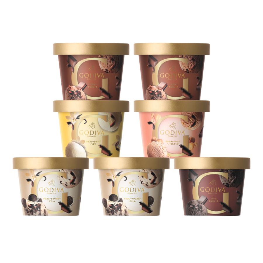 ゴディバのチョコレート“そのもの”を楽しめるカップアイスクリームの詰め合わせ７個セット　G-７