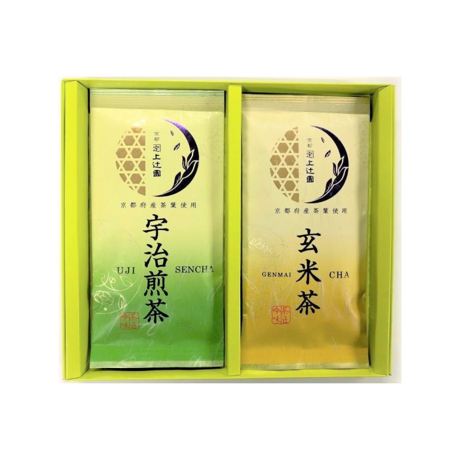 上辻園 京都宇治銘茶ギフト 2種セット　宇治煎茶　玄米茶　100g　ギフトセット　UK-GFT2-B　 | 