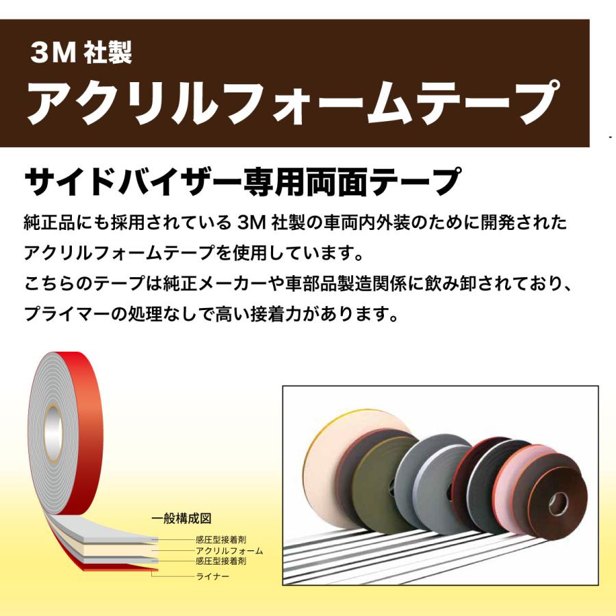 サイドバイザー（ドアバイザー）スズキ　スペーシア/スペーシアカスタム用 SUZUKI MK94S MK54S 取付金具 取付説明書付き v303 |  | 06