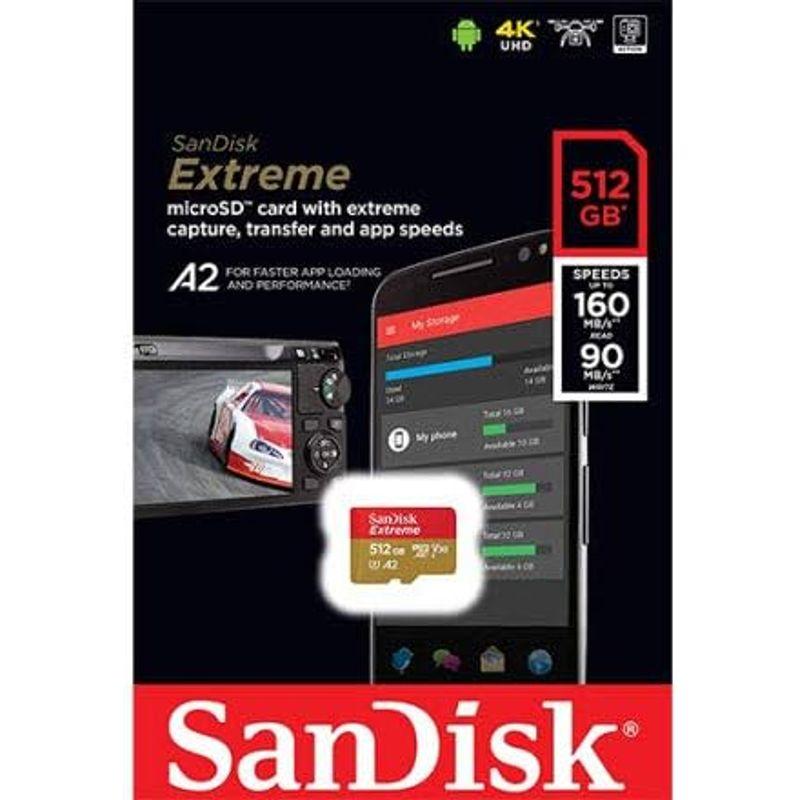 WEBアウトレット ストレージデバイス SanDisk マイクロSD 512GB サンディスク Extreme microSDXC A2 SDSQXA1-512G-GN6MN SD