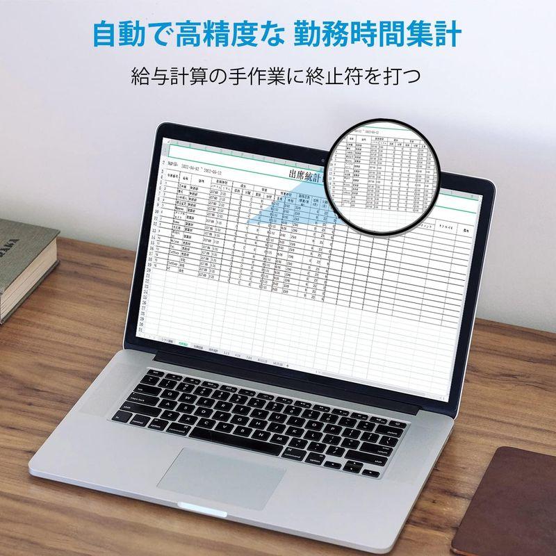 勤怠管理 NGTeco 可視光顔認証 指紋認証 IDカード認証 パスワード認証 タイムレコーダー 2.4G WIFI APP接続 自動集計タ - 5