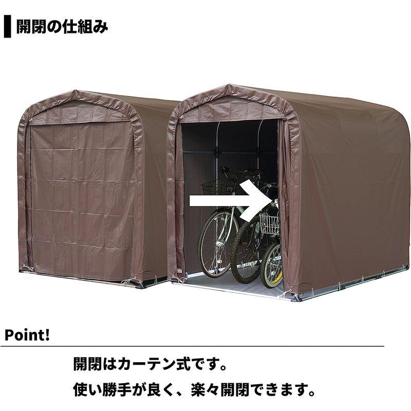 自転車用ガレージ　南栄工業　サイクルハウス　間口156×奥行220×高さ189cm　SH-6SB