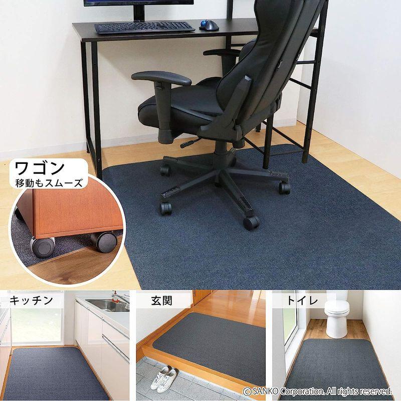 サンコー ゲーミングチェアマット 床保護 130×160cm ずれない デスク