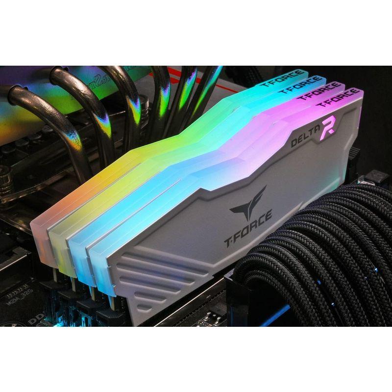 パソコン・周辺機器 Team RGB WHITE発光型 DDR4 3200Mhz(PC4-25600) 8GBx2枚(16GBkit) RGB DELTA｜ichi-oshu｜05