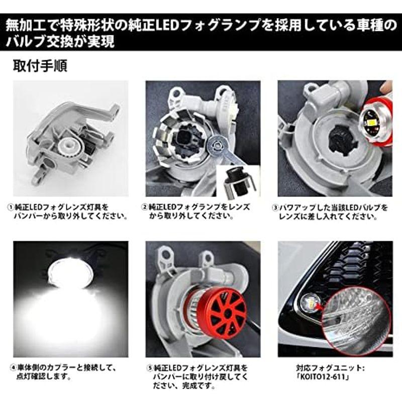 予約販売 L1B LED 純正LEDフォグ交換用バルブ ホワイト 6500K 車検対応 パワーアップ 爆光 5800LM 純正交換 ポン付け ハイエー