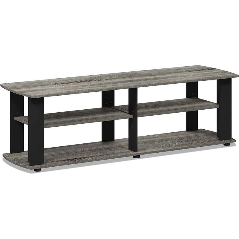 フリノ(Furinno) テレビ台 Nelly フレンチオークグレー/ブラック エンターテインメントセンター 日本正規輸入品