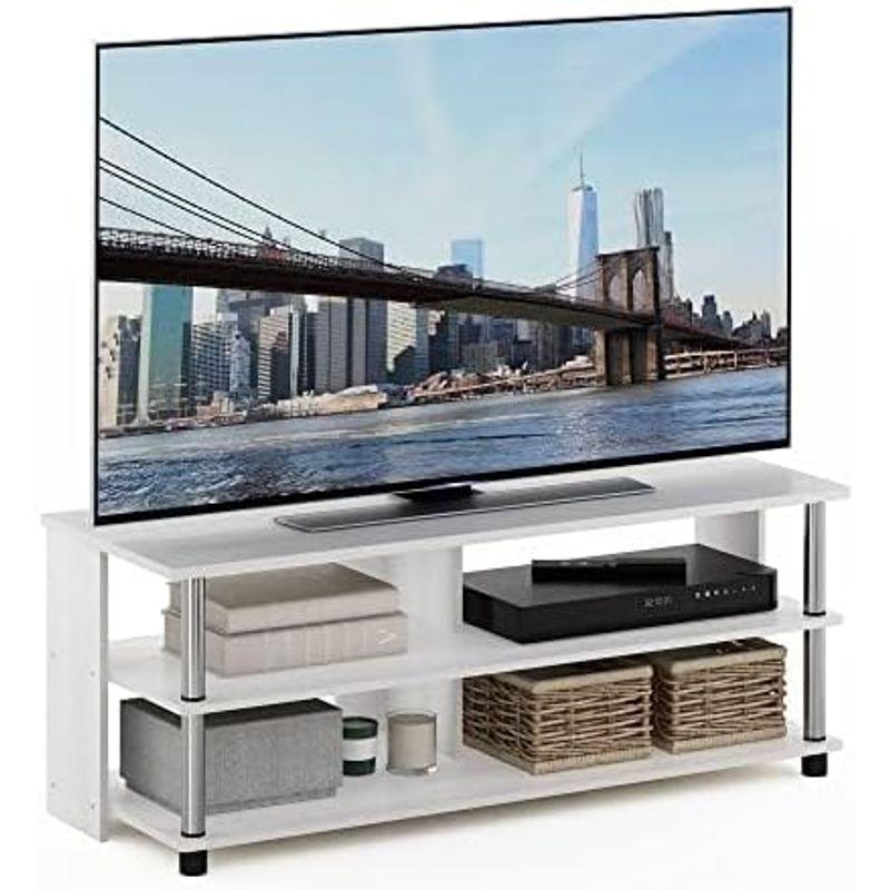 安心の定価販売 フリノ(Furinno) Sully テレビ台 フレンチオークグレー/ブラック 50インチまで対応 3段 日本正規輸入品