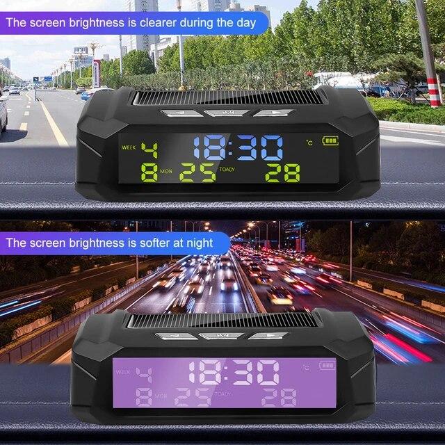 車のUSB,カレンダー,温度表示,自動アクセサリーを備えたインテリジェントデジタル時計｜ichi-shop｜19