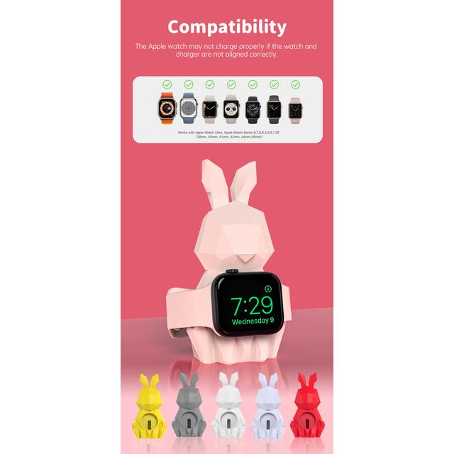 Apple Watch用シリコン充電スタンド,モデル8,7,6,5,4,3,または21用のサポートベース,Apple Watch用｜ichi-shop｜21