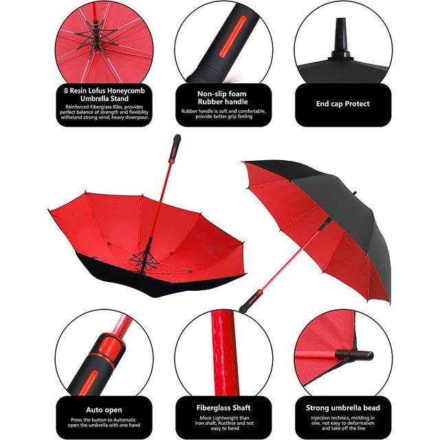 Tentagon-大型ロングハンドル傘,2層,防風,家族用,旅行用,レインコート,釣りキャンプ｜ichi-shop｜20