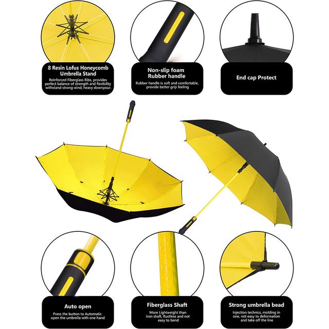 Tentagon-大型ロングハンドル傘,2層,防風,家族用,旅行用,レインコート,釣りキャンプ｜ichi-shop｜12