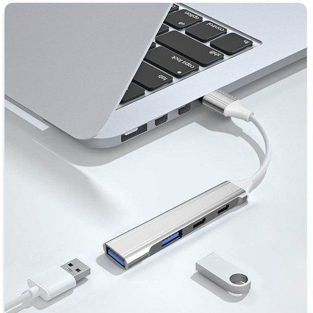 USBハブ3.0タイプC,Xiaomi,Huawei,MacBook Pro,USB 3.0用の4ポートアダプター,otgタイプコネクタ｜ichi-shop｜06