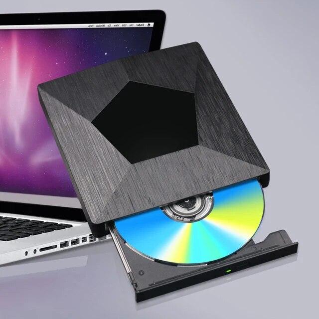 外部DVDドライブバーナー、ポータブル光学式、cdライター、CDリーダー、Windows xp、7、8、10、macOS用プレーヤー、無料ドライバー｜ichi-shop｜13