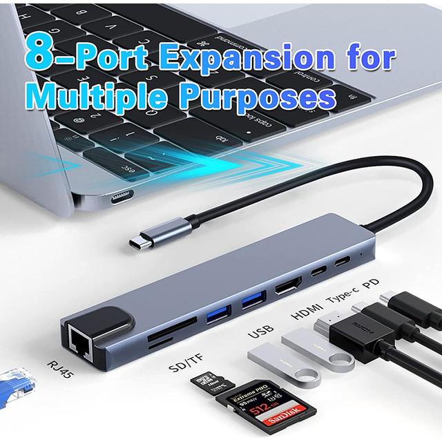 USB Type-Cハブ,3.0mm,USB Type-Cアダプター,HDMI,Rj45,pd,87W,MacBook Air,iPad Pro用｜ichi-shop｜06