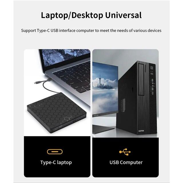 ノートブックおよびラップトップ用のtishic-ポータブル光学ドライブ,USB 3.0,type c,DVD rw,cd Rom,CD-ROM,読み取｜ichi-shop｜13