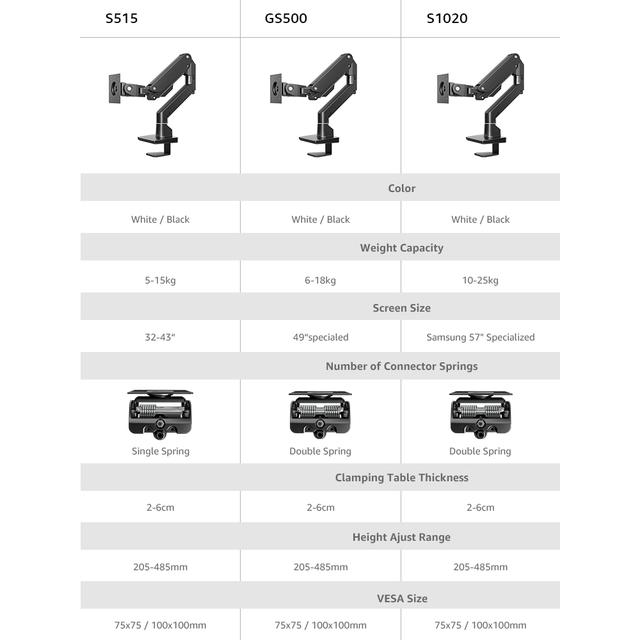 Bewiserモニターアームサポート、Samsung odyssey neo g7、g9ディスプレイホルダー、32 "-57" 負荷、5-25kg｜ichi-shop｜15