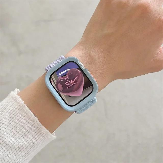 Apple Watch用ナイロンケースとストラップ,調整可能なバンド,iwatchシリーズ9,8,7,se,6,5,4,3,2,1,49mm, 45m｜ichi-shop｜08