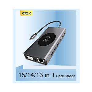 Mzx-ドックステーションUSBCハブ,6 in 1,タイプ3, 0, 2.0, 3.0,濃縮器,hdmi互換アダプター,Mac,ラップトップ用のスプ｜ichi-shop｜13