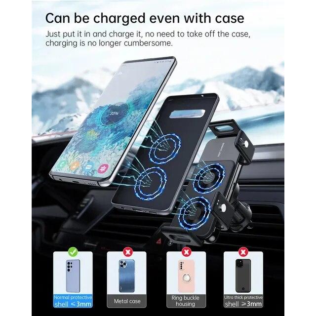 車用ワイヤレス充電器スタンド,車載電話ホルダー,iPhone用急速充電,Samsung Galaxy s23,s22,s21,z折りたたみ式,フリップ｜ichi-shop｜06