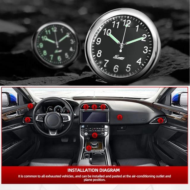 明るい車の内部時計、ミニデジタル時計の状態、クォーツ時計、自動車の装飾、車のアクセサリー｜ichi-shop｜12