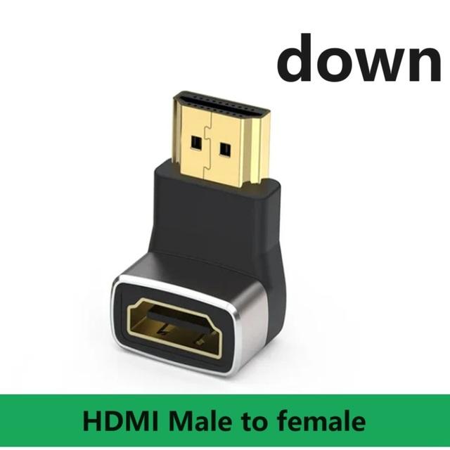 マイクロhdmi 2.1アダプター,右からhdmi 2.1への左のエクステンダー,女性用オーディオビデオケーブル,ラップトップ用コンバーター,8k｜ichi-shop｜21