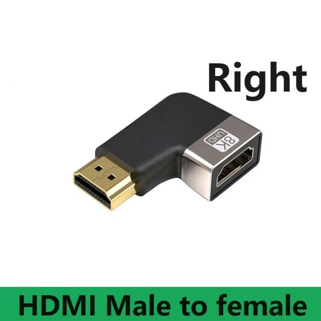 マイクロhdmi 2.1アダプター,右からhdmi 2.1への左のエクステンダー,女性用オーディオビデオケーブル,ラップトップ用コンバーター,8k｜ichi-shop｜18