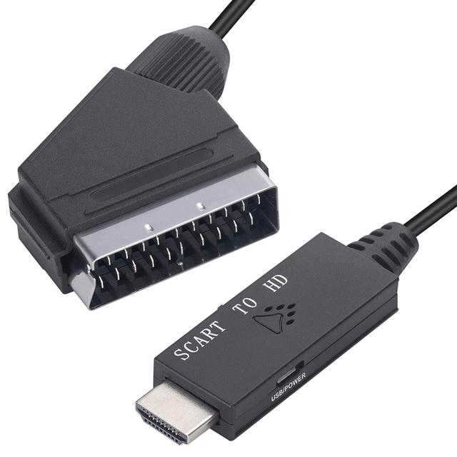 Scart-音声およびビデオコンバーターケーブル、アダプター、hdtv、DVD、stbアクセサリー、プラグおよび再生用の変換ケーブル、1080p、1m｜ichi-shop｜06