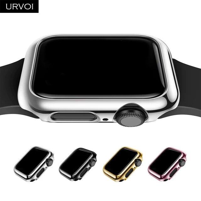 Urvoi-Apple Watchシリーズ4、5、6、7、8、9、電気メッキ、プラスチック、バンパー、ハードフレーム用の超薄型ケース、iwatch用｜ichi-shop｜07