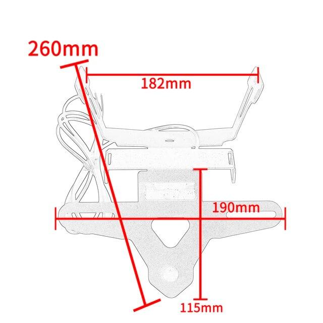オートバイのライセンスプレートホルダー、テールライトブラケット、きれいなフェンダー眉毛、ホンダcb650r、cbr650、CBR 650r、2019-｜ichi-shop｜23