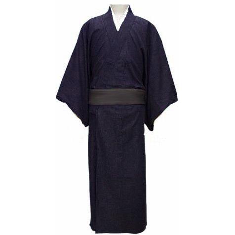 男着物 デニム着物 ネイビー 7オンス 誂えオーダー仕立て メンズきもの 