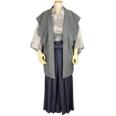 男物羽織化繊　武士スタイルに欠かせない　袖なし羽織　ポリエステル紬風生地　誂え　9色から選べま　メンズ羽織