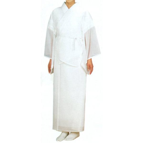 家庭で洗える 絽白二部夏用長式襦袢 Lサイズ 半衿（絽） 紐付 夏着物 喪服用 :20-005RL:着物と和装小物の店 いちかわ - 通販