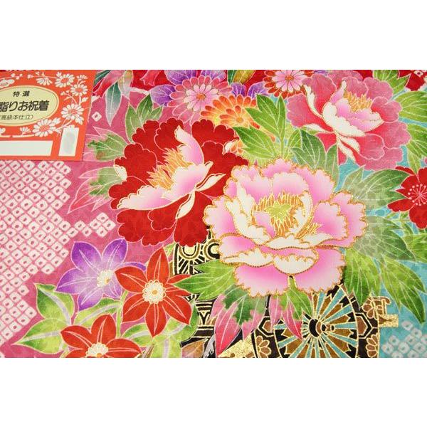 お宮参り 七五三 3歳 着物セット 紅白 刺繍 絞り お宮参り 七五三 3歳 着物