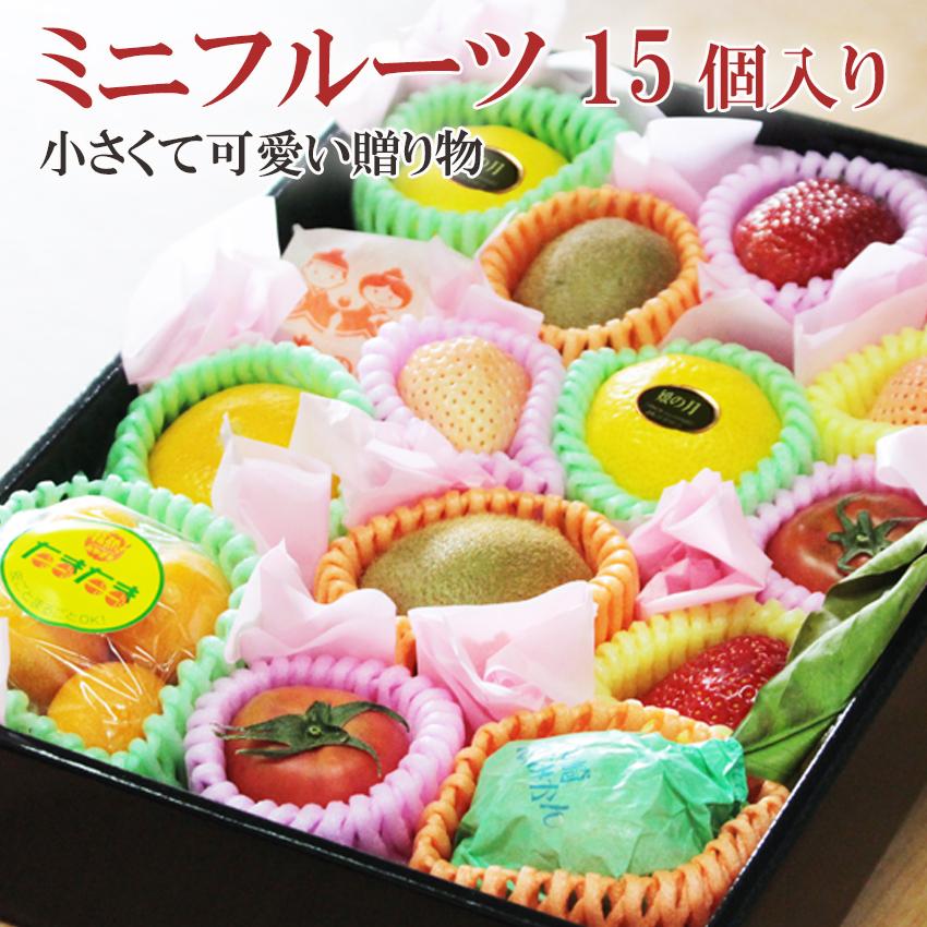 ミニフルーツBOX【15個入り】 季節フルーツ 詰合せ 7-10種 贈答用