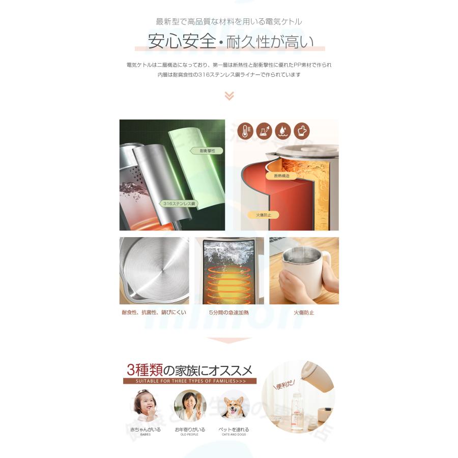 ポータブル電気ケトル 800ml 防災グッズ おしゃれ 組み立て式 電気ケトル 2モード選択 電気ボトル 魔法瓶ポット コンパクト 電気ポット 保温 コーヒー |  | 11