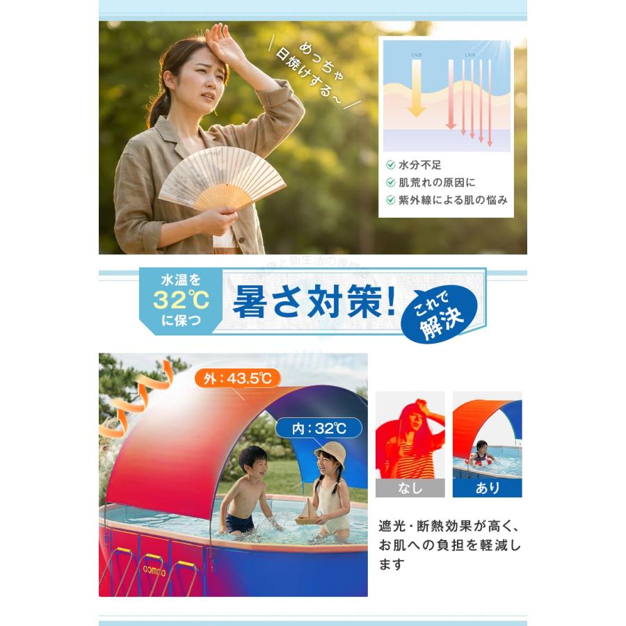 ☆日よけ付き＆空気入れ不要！急速出荷☆ 3M 非膨張式プール
