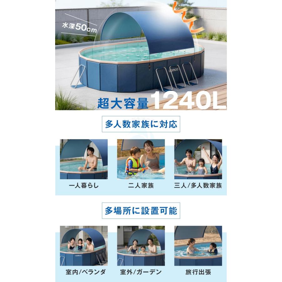 ☆日よけ付き＆空気入れ不要！急速出荷☆ 3M 非膨張式プール